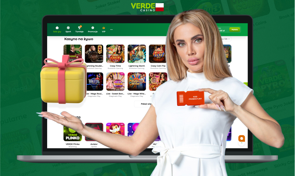 Aktualny kod promocyjny Verde Casino pozwala uzyskać dodatkowe bonusy